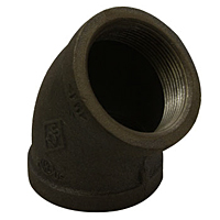 45 DEGREE ELBOW BLACK STEEL PIPE FITTING 45 DEGREE ELBOW BLACK STEEL PIPE FITTING