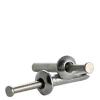 Hammer Drive Anchor Mushroom Head, 304 Stainless Steel (1/4 in), (3/16 in)