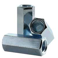 Coupling Nuts, Zinc Plated Steel Coupling Nuts, Zinc Plated Steel