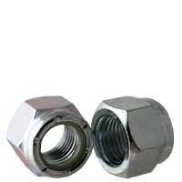 Nylon Insert Lock Nuts, Grade 2, National Coarse & Fine, Zinc Plated Steel