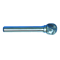 3121-CARBIDE-BURR-NON-FERROUS-1-4-SHANKS-BALL-SHAPE