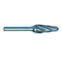 3124-CARBIDE-BURR-NON-FERROUS-1-4-SHANKS-TAPERED-SHAPE-RADIUS-END 3124-CARBIDE-BURR-NON-FERROUS-1-4-SHANKS-TAPERED-SHAPE-RADIUS-END