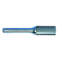 3127-CARBIDE-BURRS-6-LONG-1-4-STEEL-SHANK-SINGLE-CUT-CYLINDRICAL-SHAPE