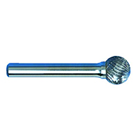 3129-CARBIDE-BURRS-6-LONG-1-4-STEEL-SHANK-SINGLE-CUT-BALL-SHAPE 3129-CARBIDE-BURRS-6-LONG-1-4-STEEL-SHANK-SINGLE-CUT-BALL-SHAPE