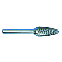 3131-CARBIDE-BURRS-6-LONG-1-4-STEEL-SHANK-SINGLE-CUT-TREE-SHAPE-RADIUS-END