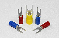 4046-CRIMP-TERMINAL-NYLON-BLOCK-SPADES-NON-FLANGED
