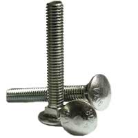 Carriage Bolts, Grade 2, National Coarse, Zinc Plated Steel (10 in-24), (1/4 in-20), (5/16 in-18), (3/8 in-16), (7/16 in-14), (1/2 in-13), (5/8 in-11), (3/4 in-10)