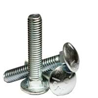 Carriage Bolts, Grade 5, National Coarse, Zinc Plated Steel (1/4 in-20), (5/16 in-18), (3/8 in-16), (7/16 in-14), (1/2 in-13), (5/8 in-11), (3/4 in-10)