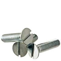 580 Slotted Flat Head Machine Screws Zinc Plated Steel