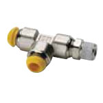 6191-PARKER-PRESTOLOK-BRASS-FITTINGS-SWIVEL-MALE-RUN-TEE-R63PB