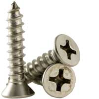 18-8 Stainless Steel Phillips Flat Head, Self-Tapping Screws 18-8 Stainless Steel Phillips Flat Head, Self-Tapping Screws