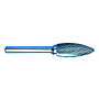 3133-CARBIDE-BURRS-6-LONG-1-4-STEEL-SHANK-SINGLE-CUT-FLAME-SHAPE 3133-CARBIDE-BURRS-6-LONG-1-4-STEEL-SHANK-SINGLE-CUT-FLAME-SHAPE