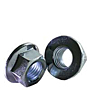 Hex Flange Nuts, Class 8, Metric Coarse, Zinc Plated Steel
