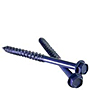 Phillips Flat Head Concrete Screws, Blue Finish (3/16 in) ,(1/4 in)